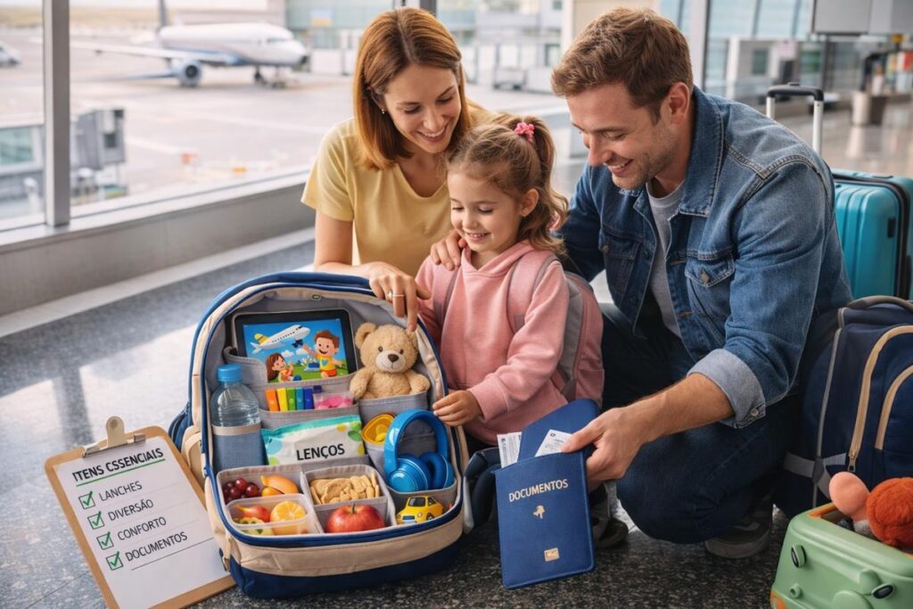 quanto tempo chegar no aeroporto com criança
