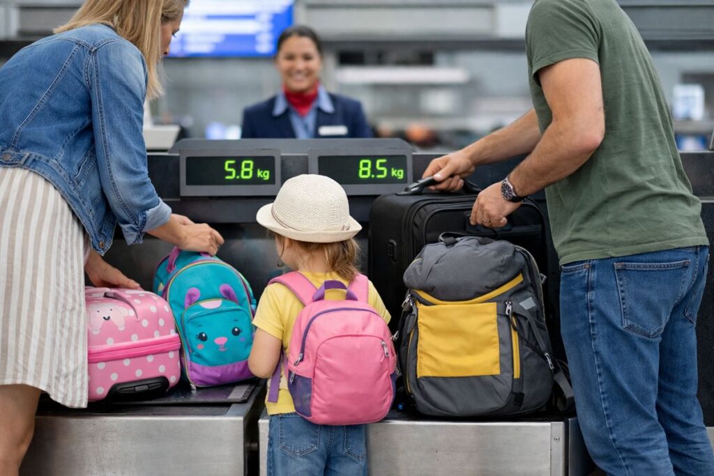 peso da mala de mão para criança no avião com mala infantil no aeroporto