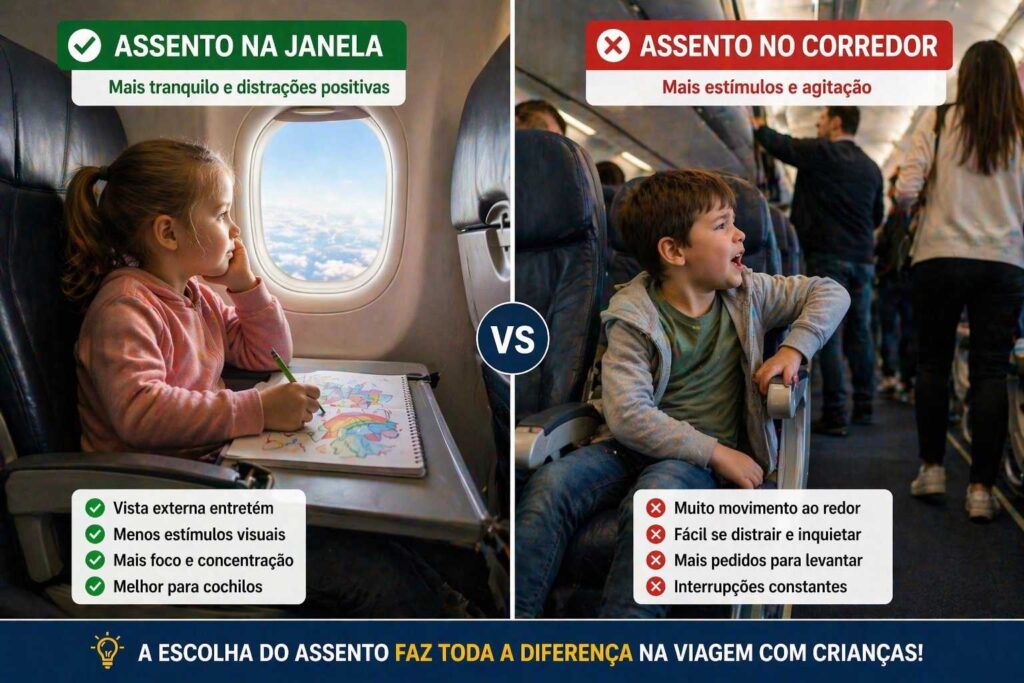 janela ou corredor com criança