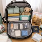 mochila de emergência para viagem com criança