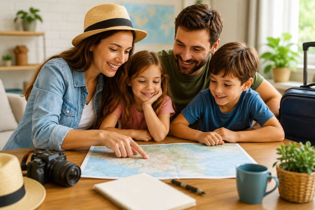 planejamento de viagem em família