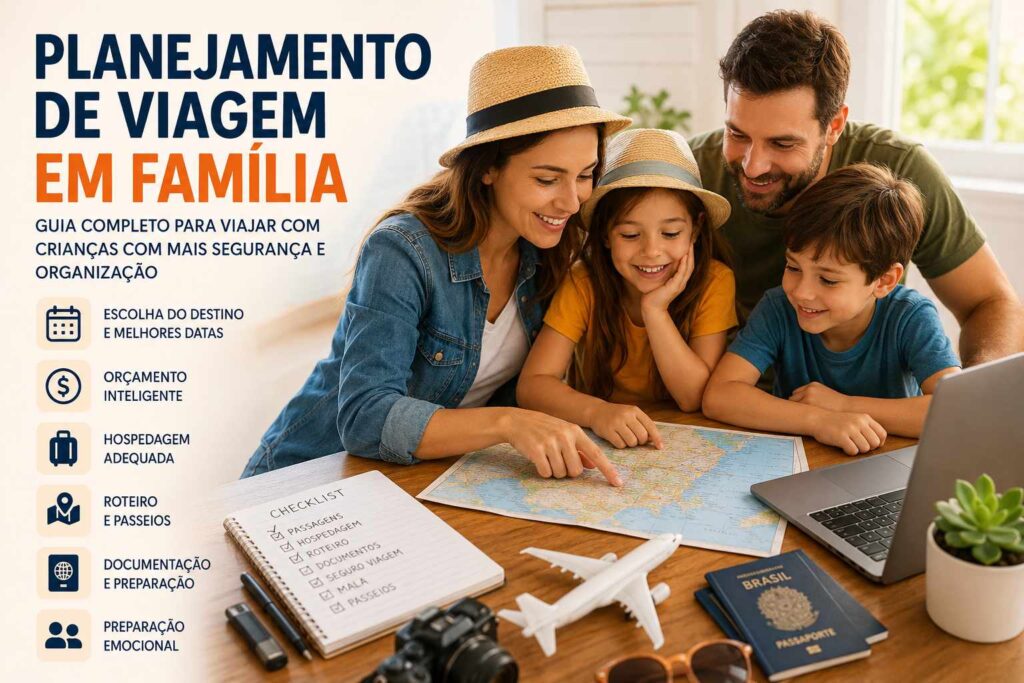 planejamento de viagem em família com letras