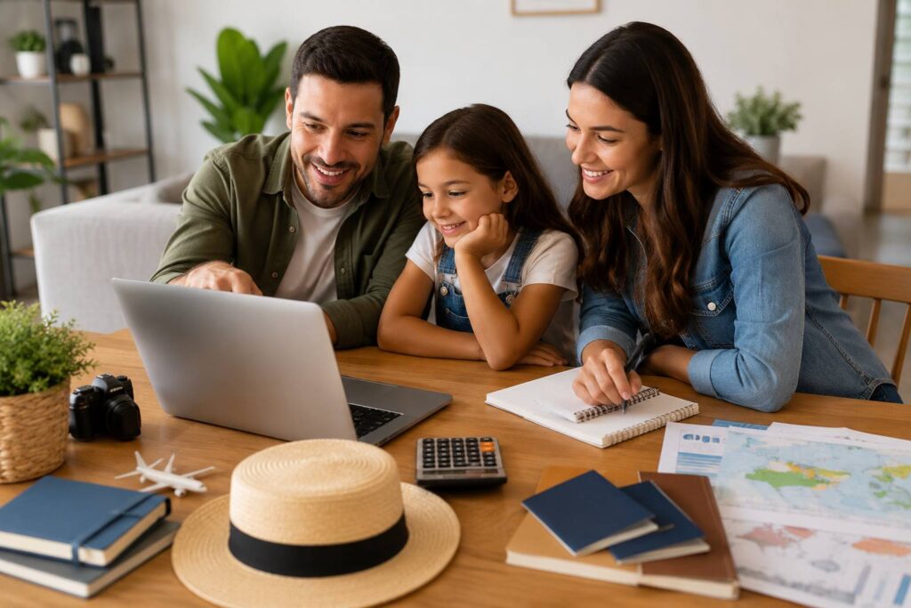 quanto custa viajar com crianças planejando orçamento de viagem em família