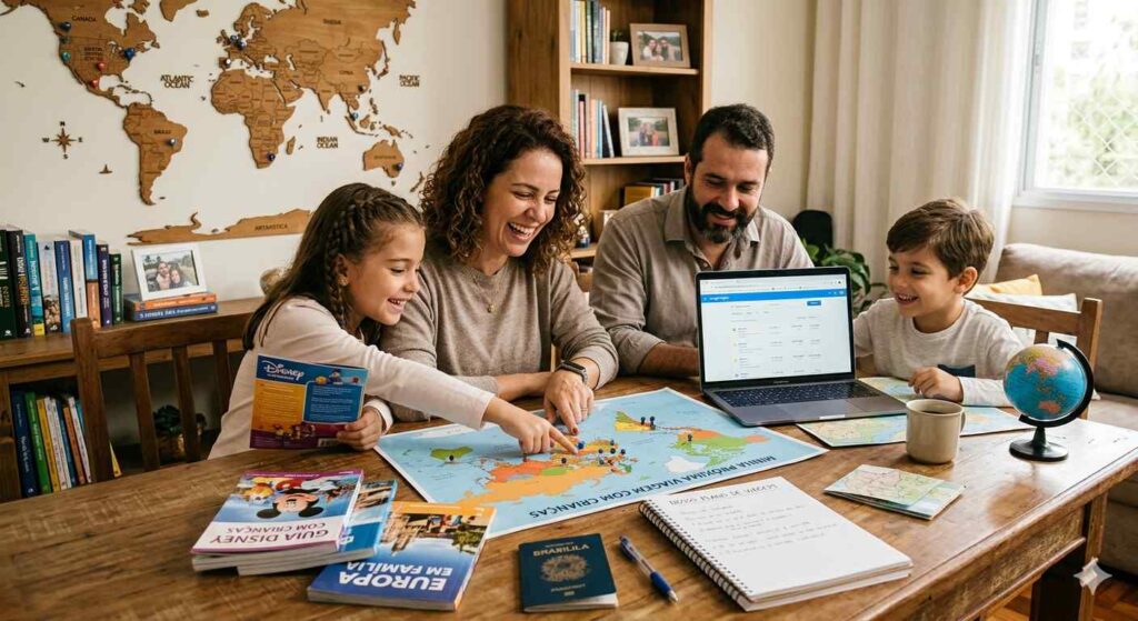 Quanto tempo antes planejar uma viagem com crianças em família organizando roteiro e destino